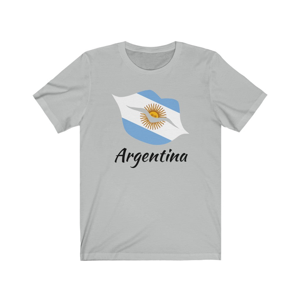 Argentina Lips Flag Premium Tee 1 - Unisex
