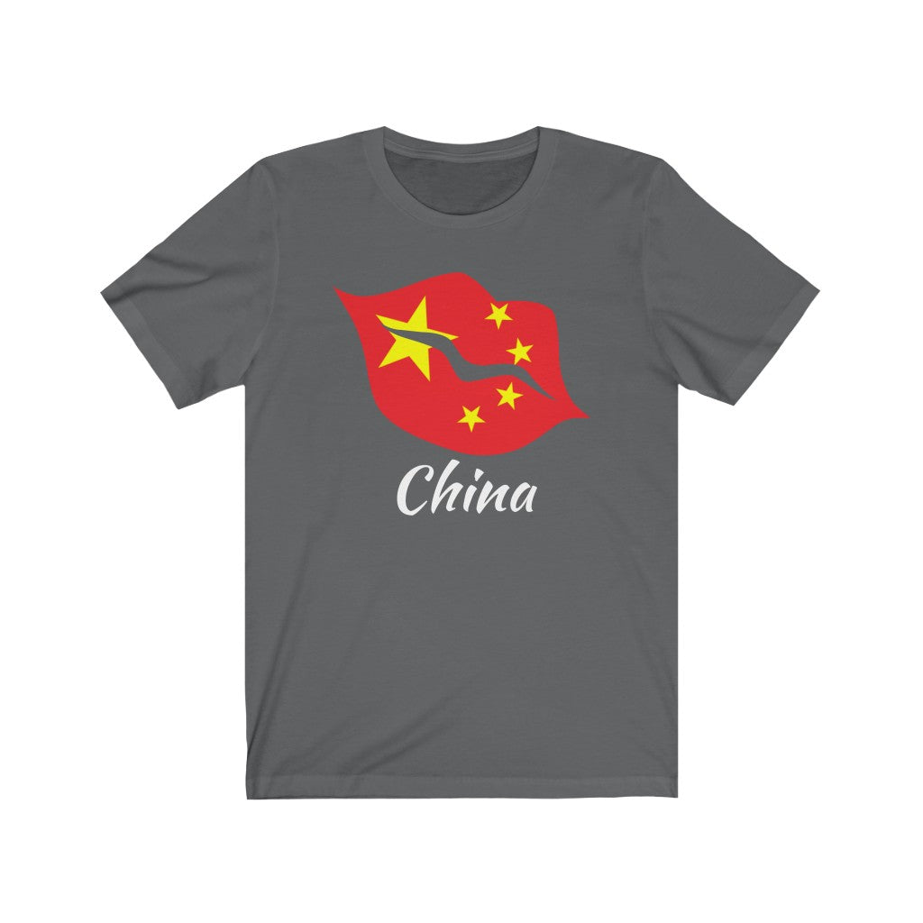 China Lips Flag Premium Tee 2 - Unisex
