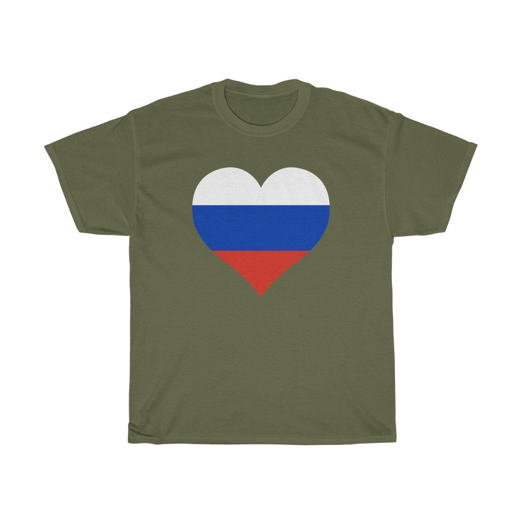 Russia Heart Flag Standard Tee - Unisex