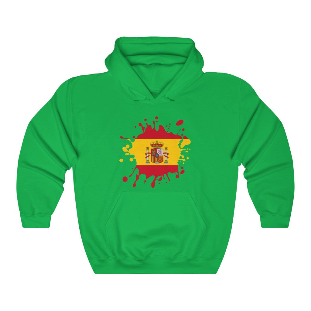 Spain Splat Flag Hoodie Sweatshirt - Unisex