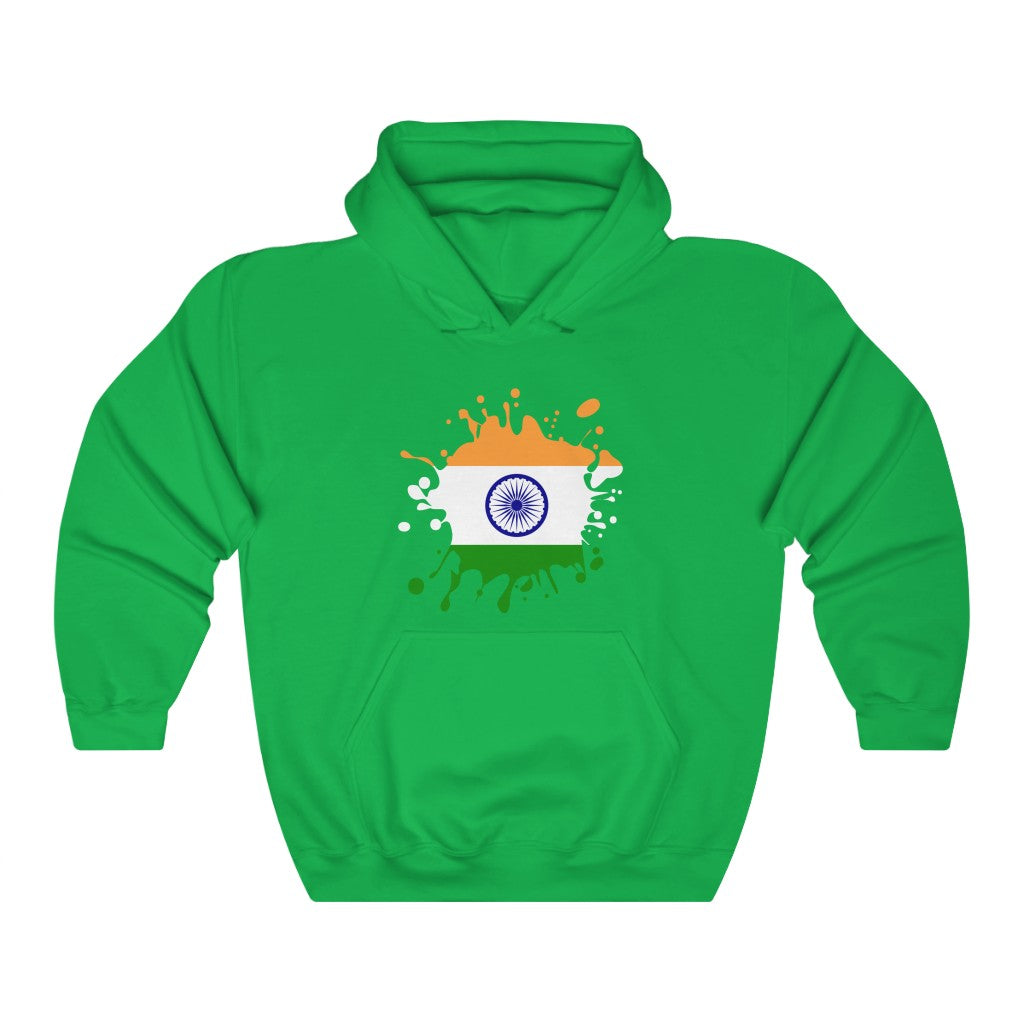 India Splat Flag Hoodie Sweatshirt - Unisex