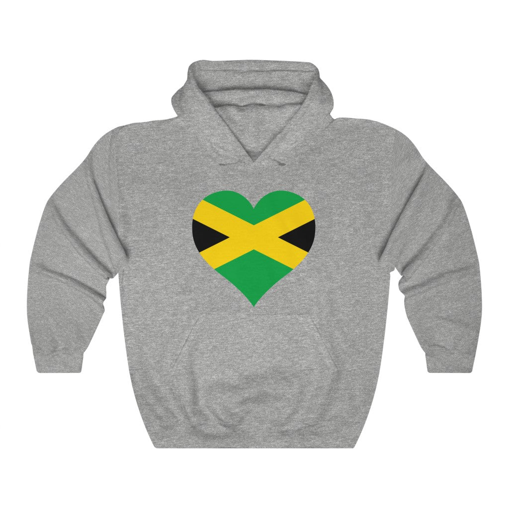Jamaica Heart Flag Hoodie Sweatshirt - Unisex