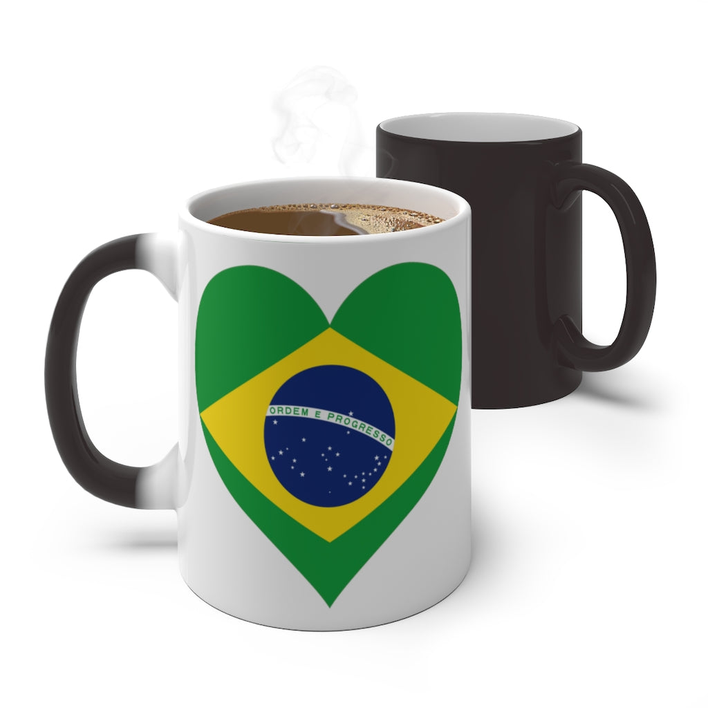 Brazil Heart Color Changing Mug