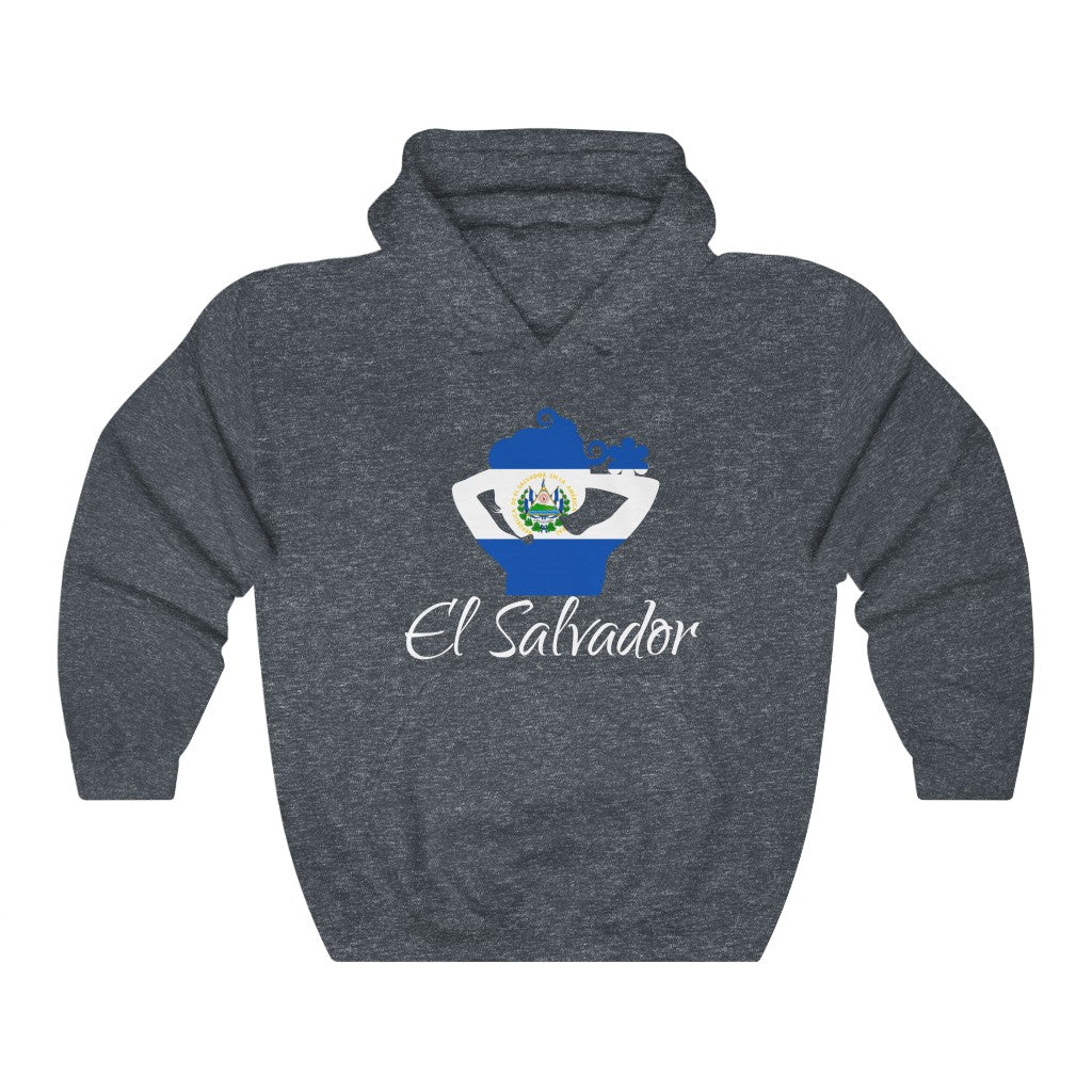 El Salvador Lady Flag Hoodie Sweatshirt 2 - Unisex