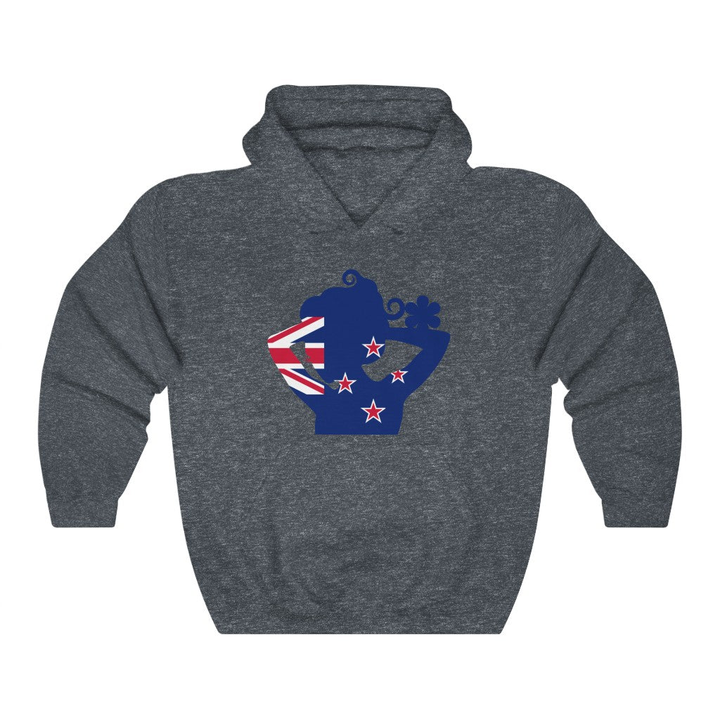 New Zealand Lady Flag Hoodie Sweatshirt - Unisex