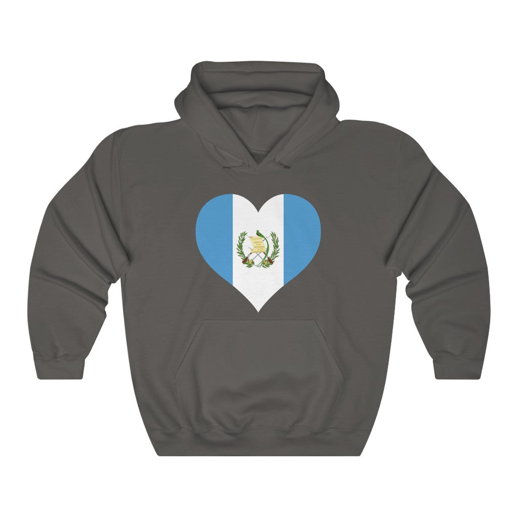 Guatemala Heart Flag Hoodie Sweatshirt - Unisex