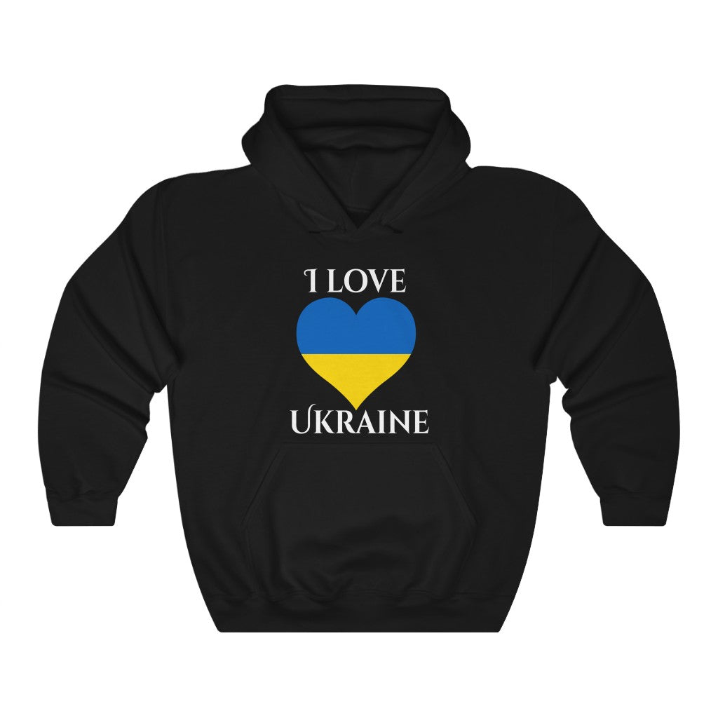 Ukraine Heart Flag Hoodie Sweatshirt 2 - Unisex