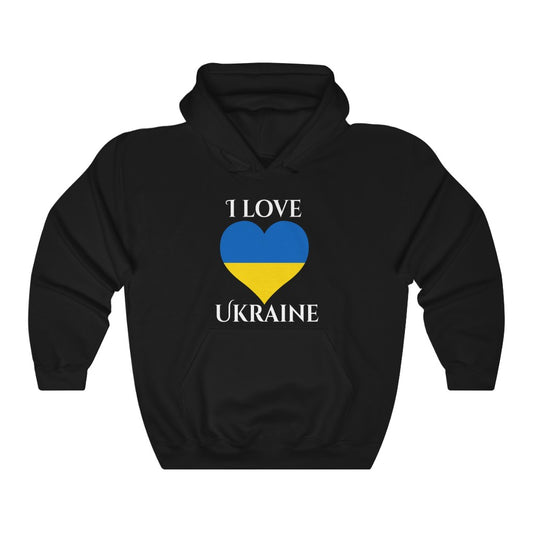 Ukraine Heart Flag Hoodie Sweatshirt 2 - Unisex
