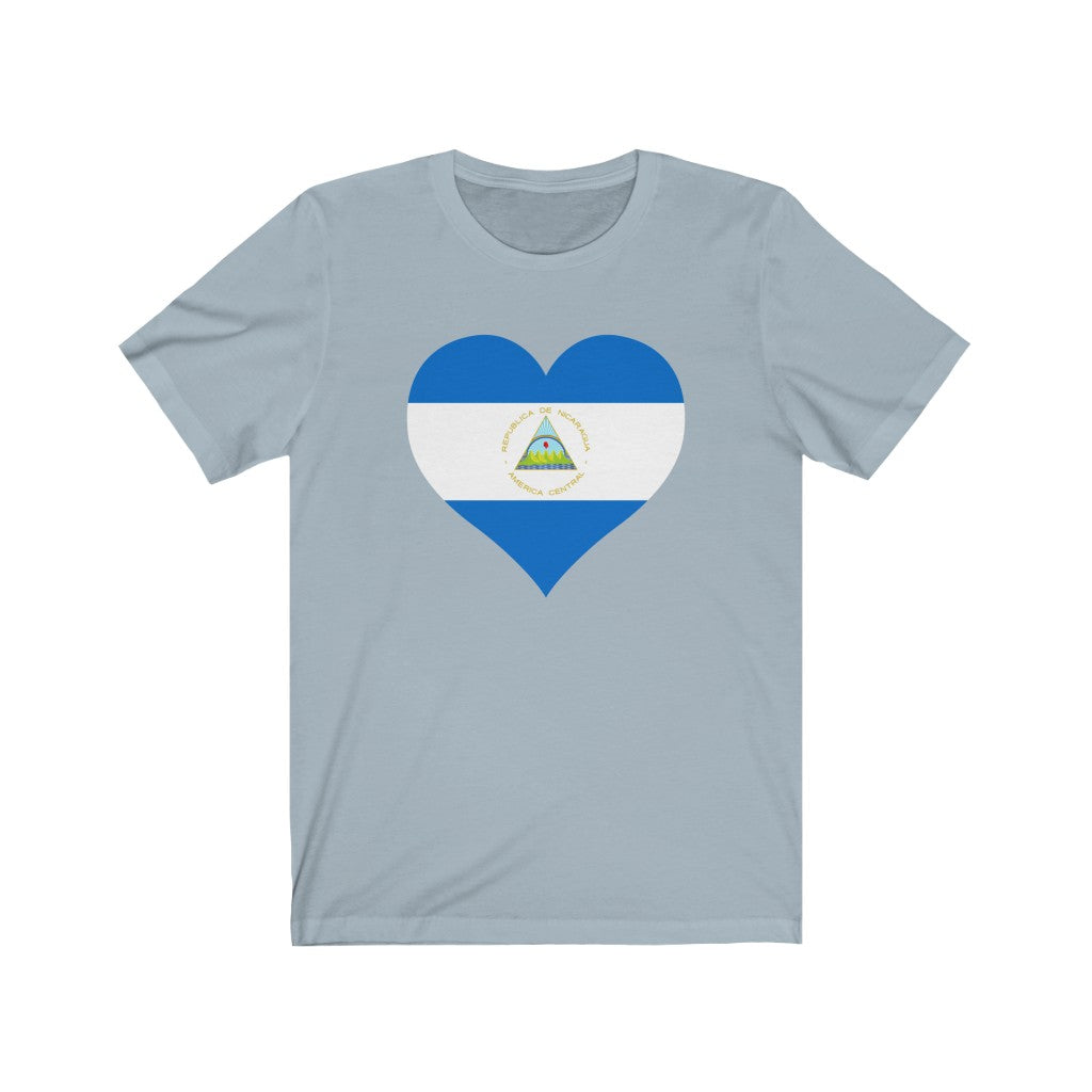 Nicaragua Heart Flag Premium Tee - Unisex