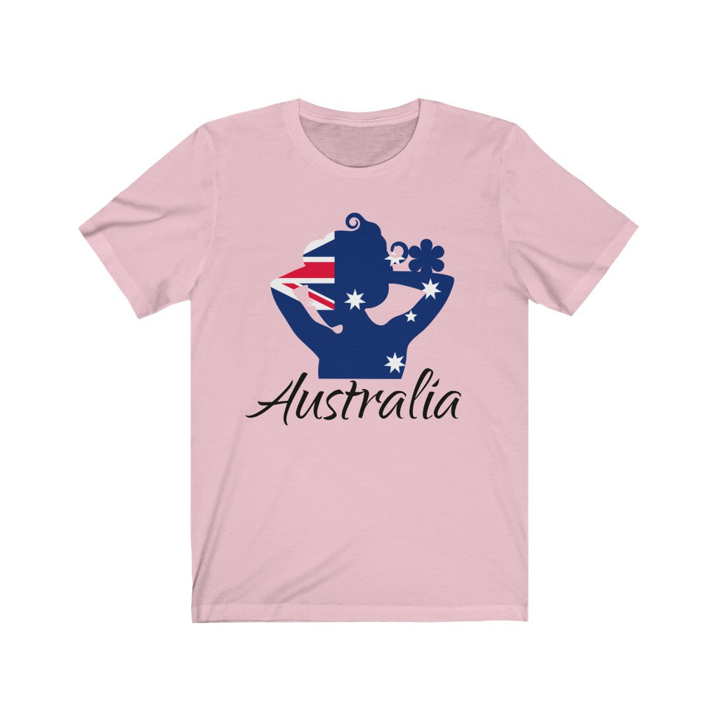 Australia Lady Flag Premium Tee 1 - Unisex