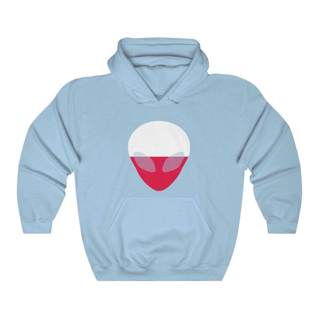 Poland Alien Flag Hoodie Sweatshirt - Unisex