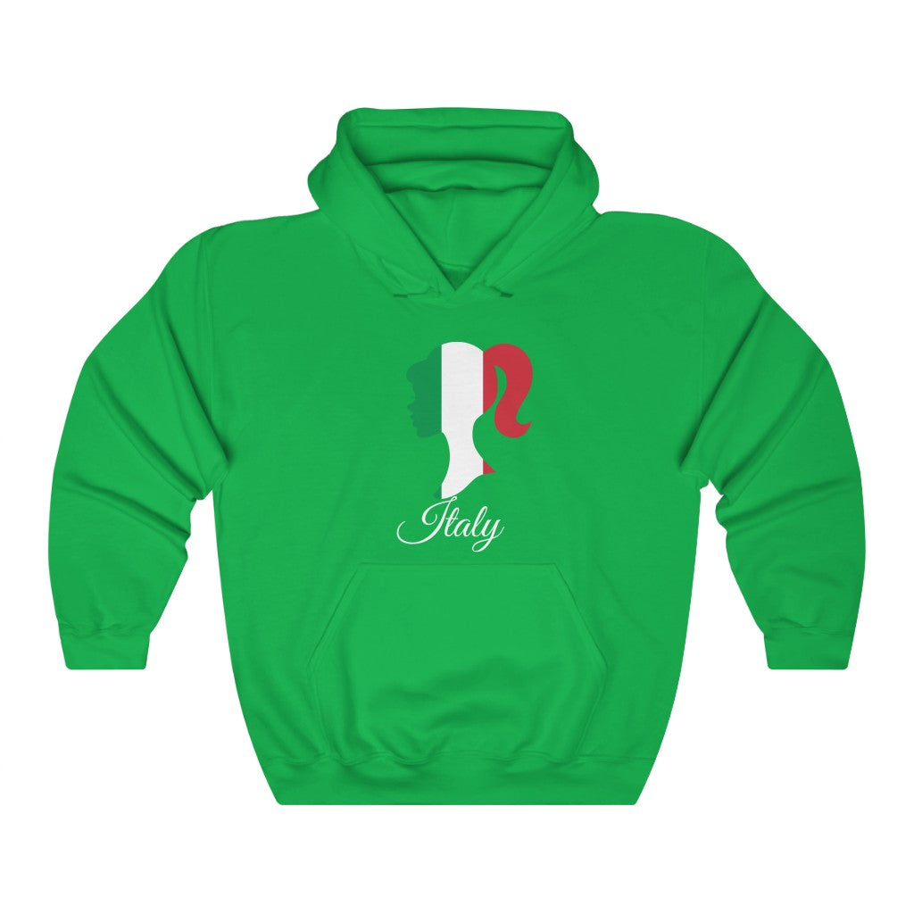 Italy Girl Flag Hoodie Sweatshirt 2 - Unisex