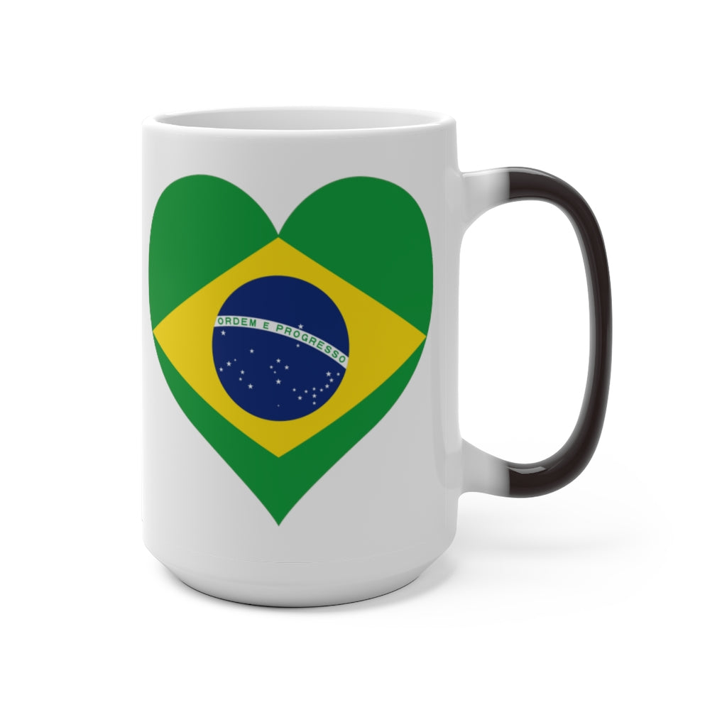 Brazil Heart Color Changing Mug