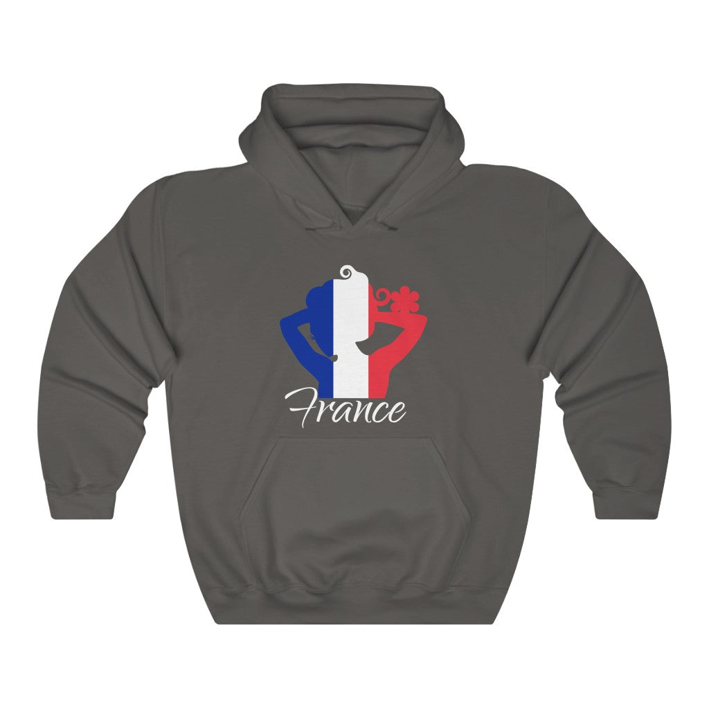 France Lady Flag Hoodie Sweatshirt 2 - Unisex