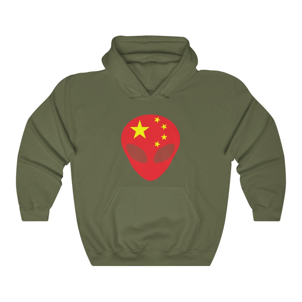 China Alien Flag Hoodie Sweatshirt - Unisex