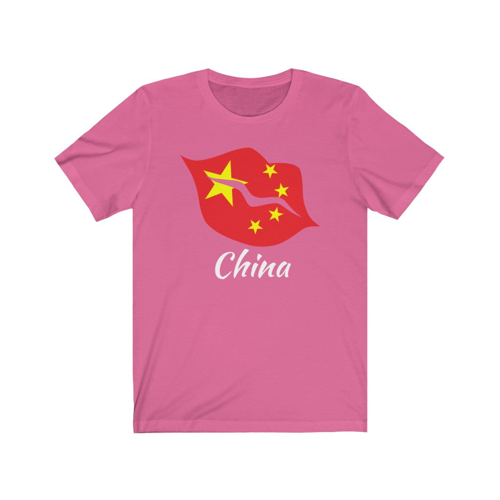 China Lips Flag Premium Tee 2 - Unisex