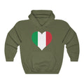 Italy Heart Flag Hoodie Sweatshirt - Unisex
