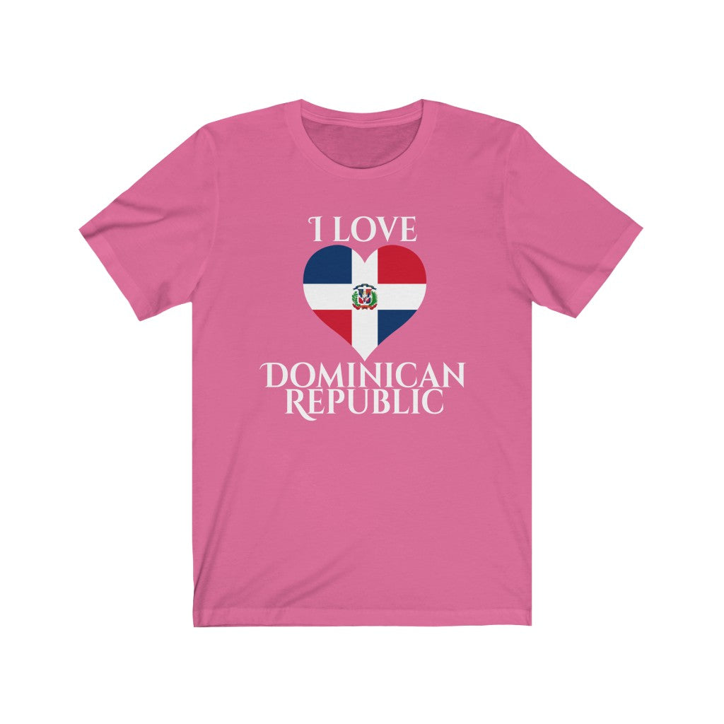 Dominican Republic Heart Flag Premium Tee 2 - Unisex