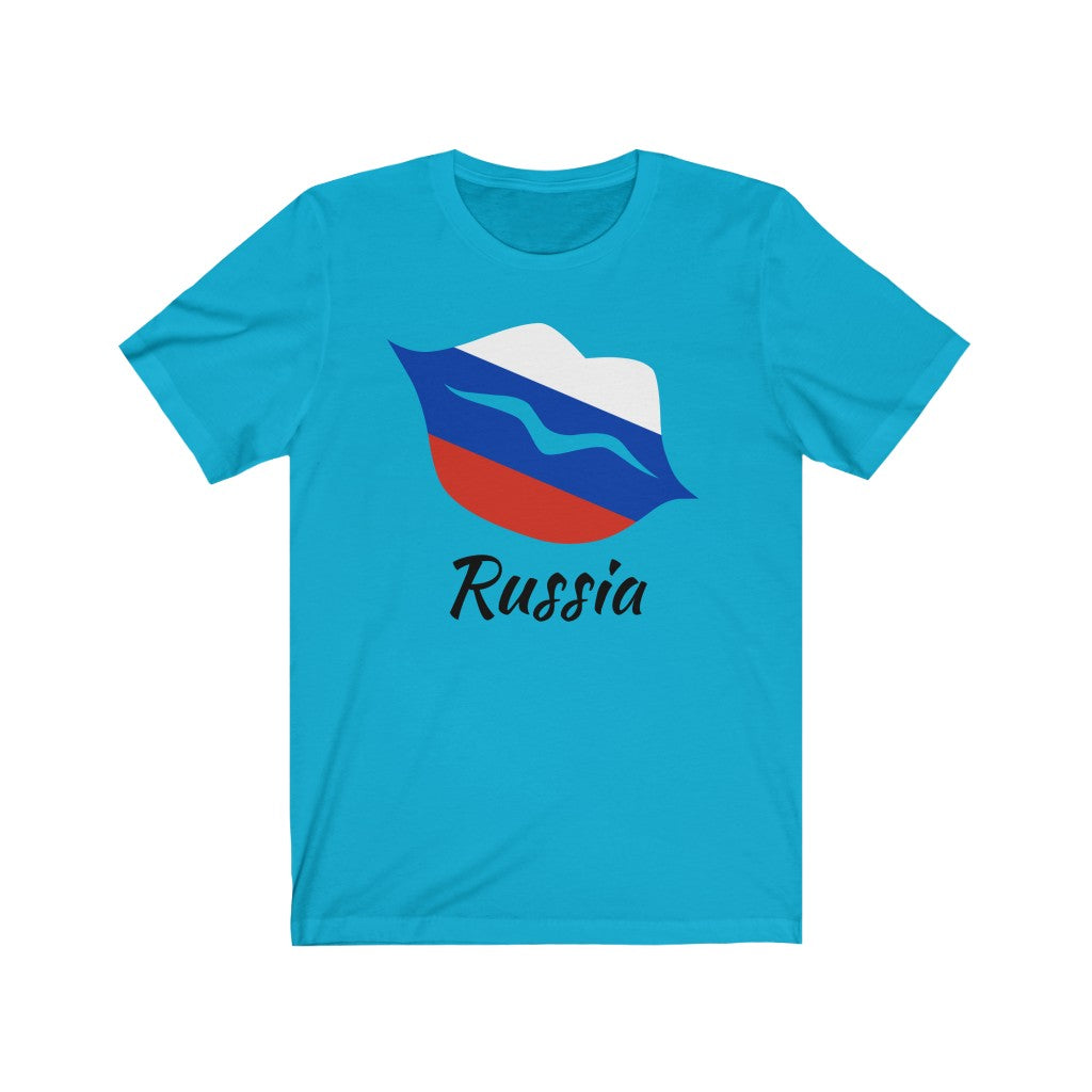 Russia Lips Flag Premium Tee 1 - Unisex