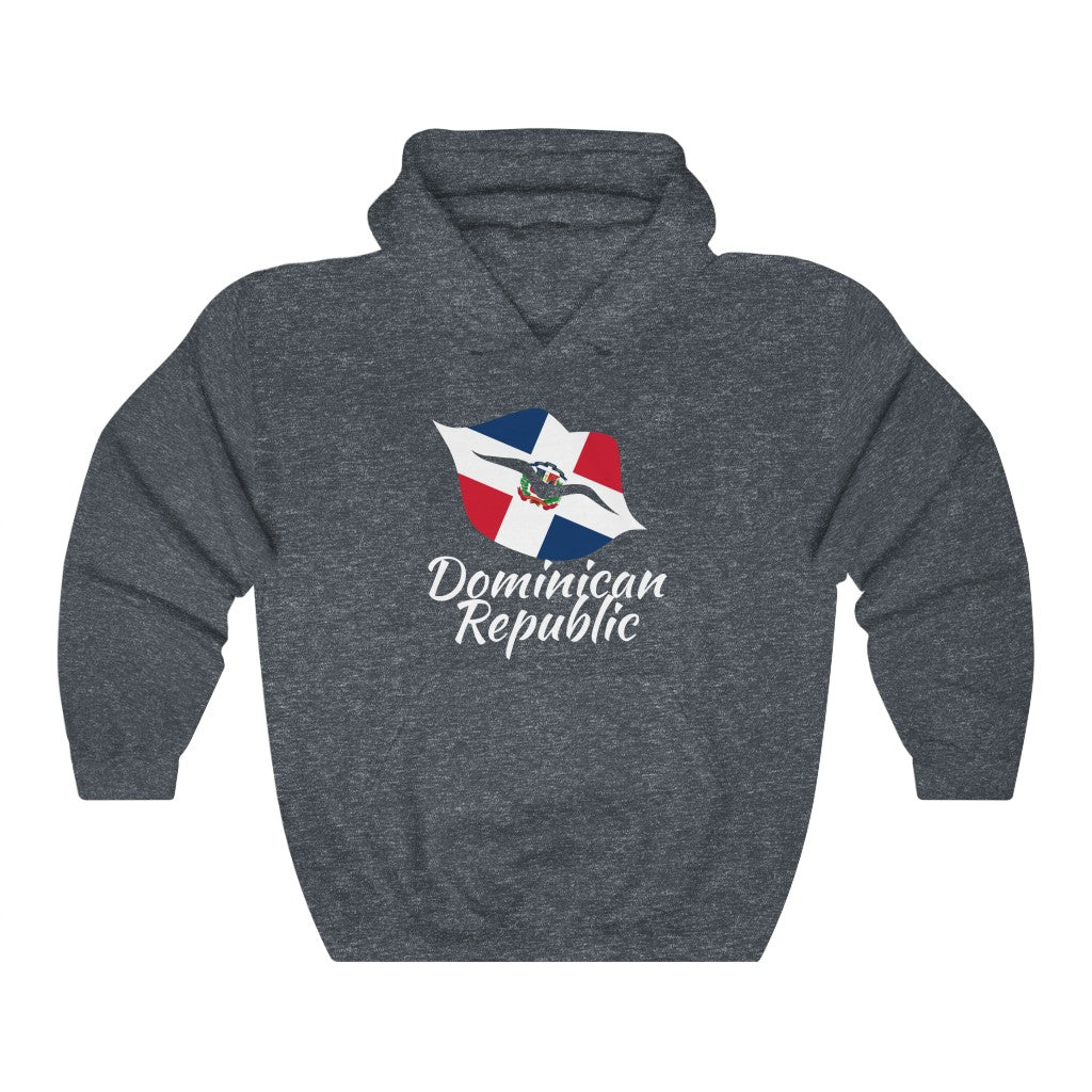 Dominican Republic Lips Flag Hoodie Sweatshirt 2 - Unisex