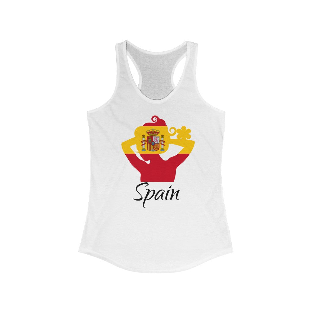 Spain Lady Flag Tank 1 - Women