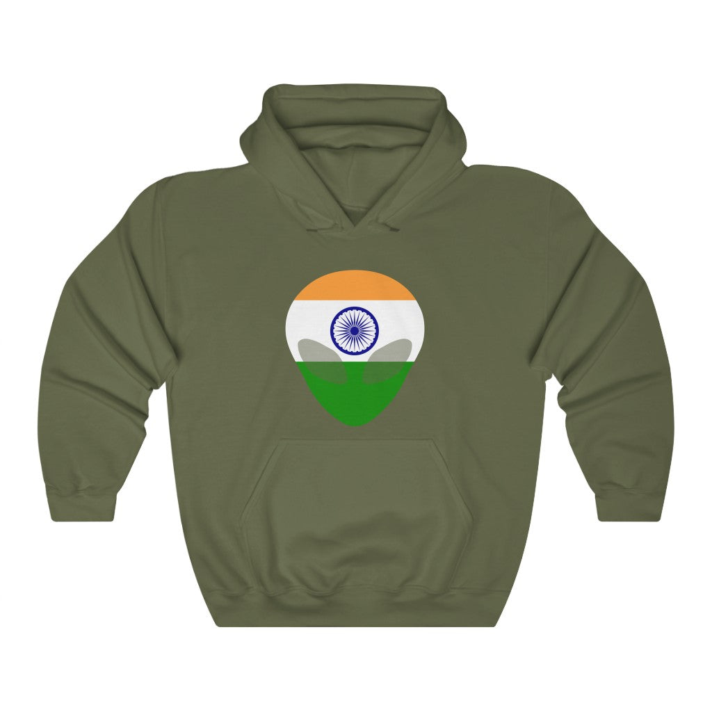 India Alien Flag Hoodie Sweatshirt - Unisex