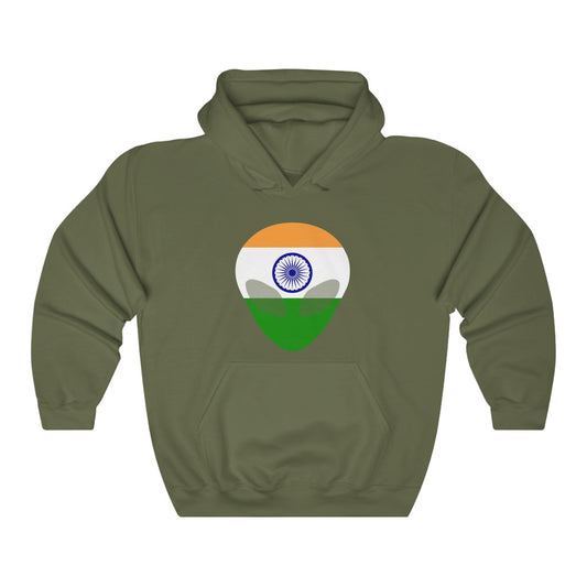 India Alien Flag Hoodie Sweatshirt - Unisex