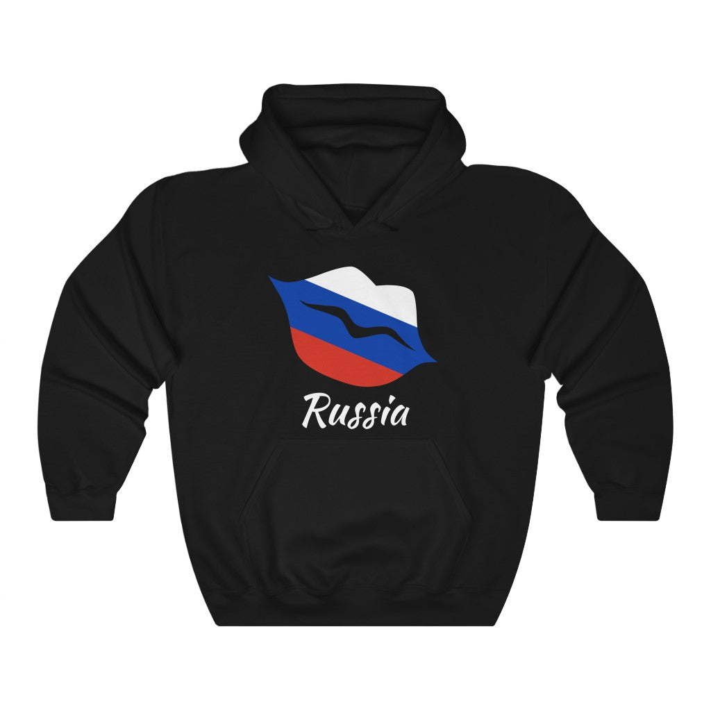 Russia Lips Flag Hoodie Sweatshirt 2 - Unisex