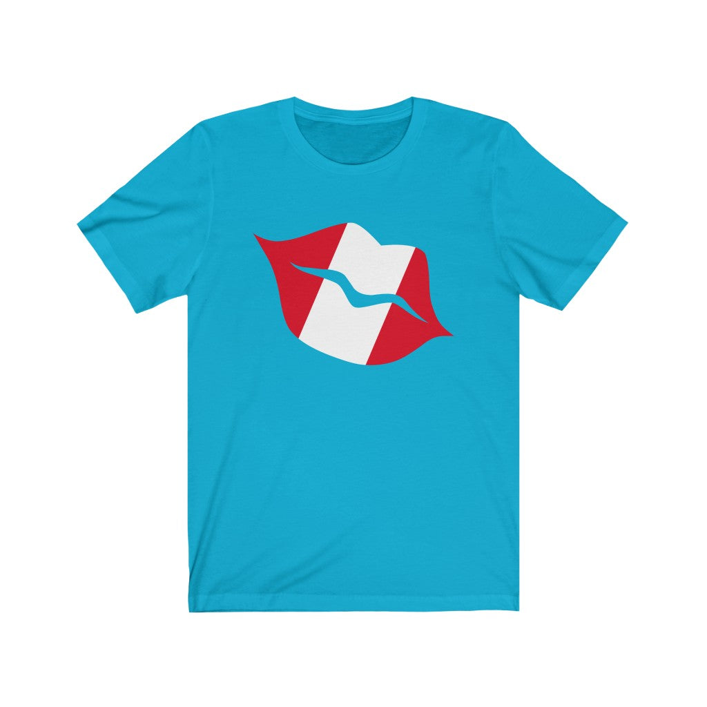 Peru Lips Flag Premium Tee - Unisex