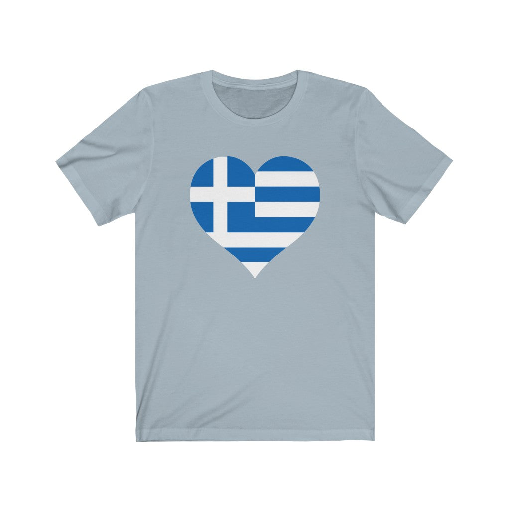 Greece Heart Flag Premium Tee - Unisex