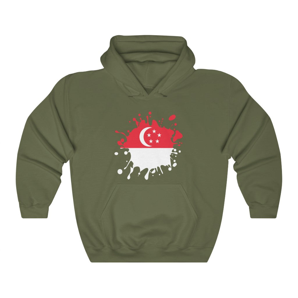 Singapore Splat Flag Hoodie Sweatshirt - Unisex