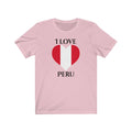 Peru Heart Flag Premium Tee 1 - Unisex