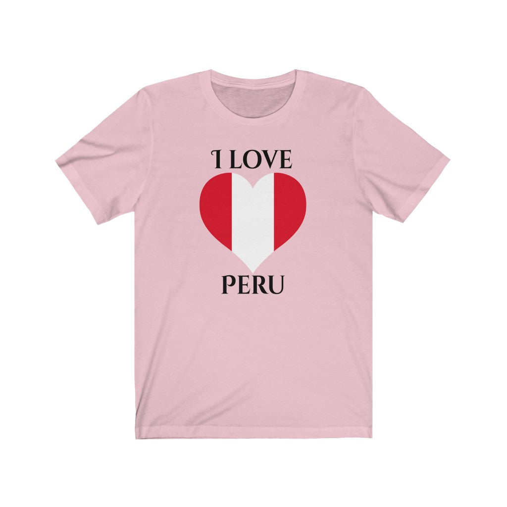 Peru Heart Flag Premium Tee 1 - Unisex