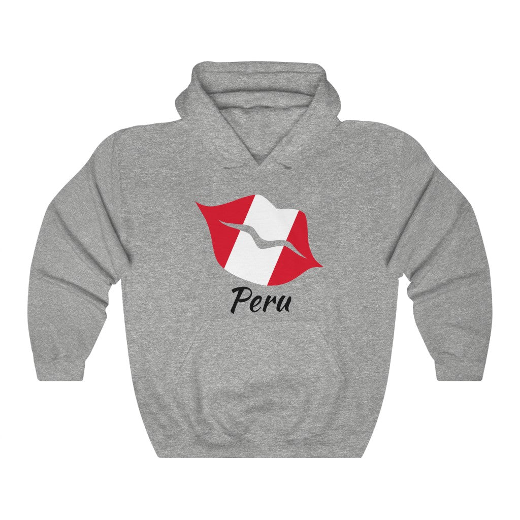 Peru Lips Flag Hoodie Sweatshirt 1 - Unisex