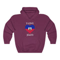 Haiti Heart Flag Hoodie Sweatshirt 2 - Unisex