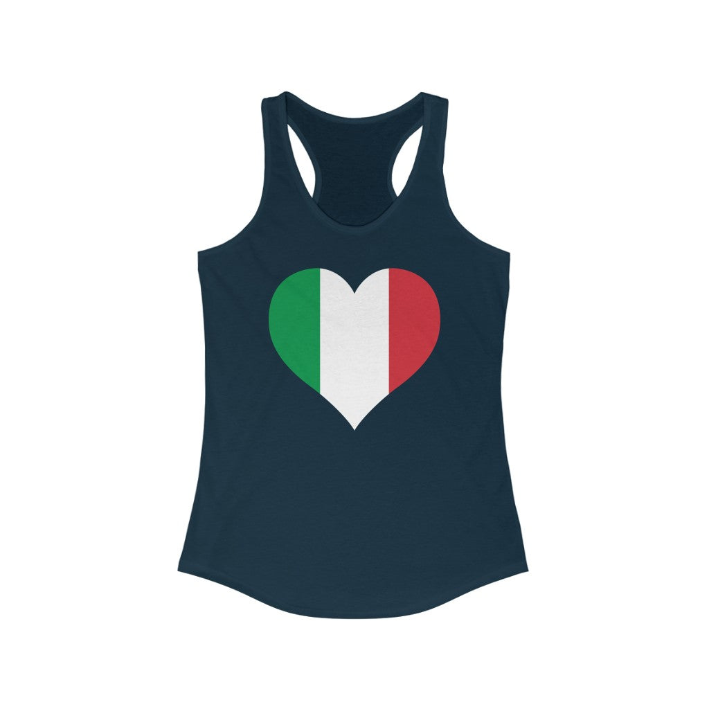 Italy Heart Flag Tank - Women