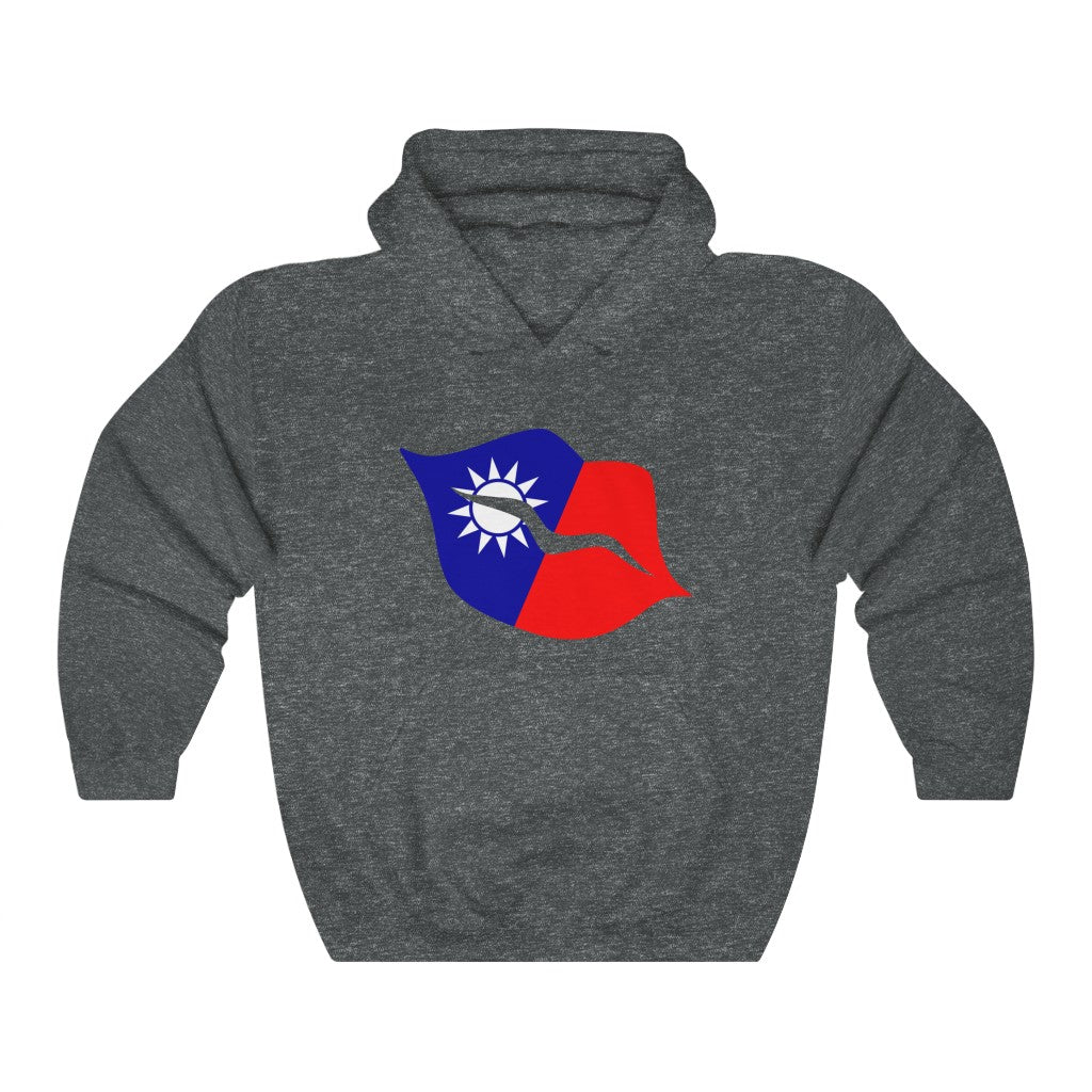 Republic of China - Taiwan Lips Flag Hoodie Sweatshirt - Unisex
