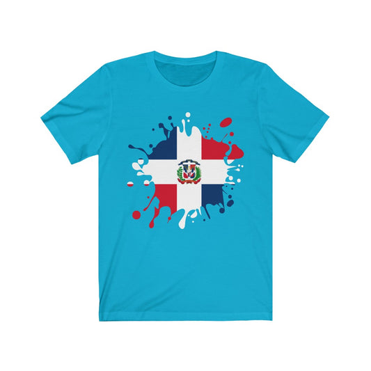 Dominican Republic Splat Flag Premium Tee - Unisex