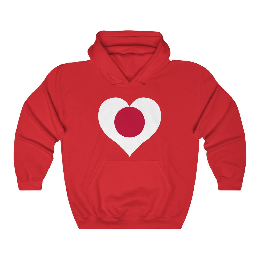Japan Heart Flag Hoodie Sweatshirt - Unisex