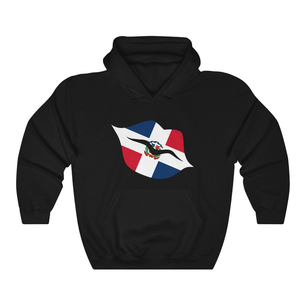 Dominican Republic Lips Flag Hoodie Sweatshirt - Unisex