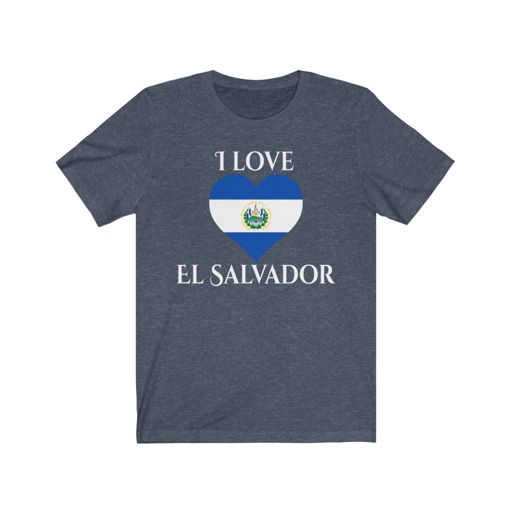 El Salvador Heart Flag Premium Tee 2 - Unisex