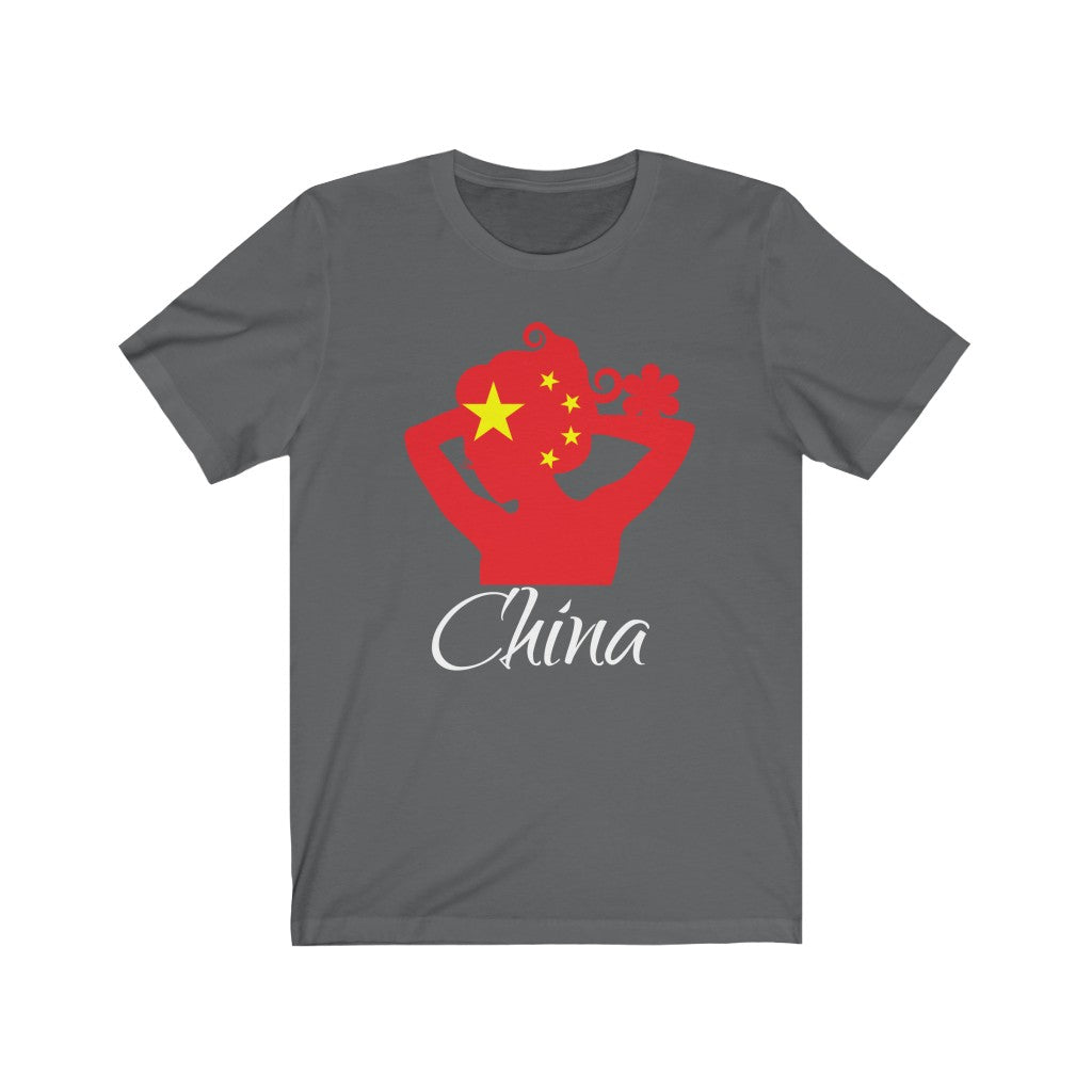 China Lady Flag Premium Tee 2 - Unisex