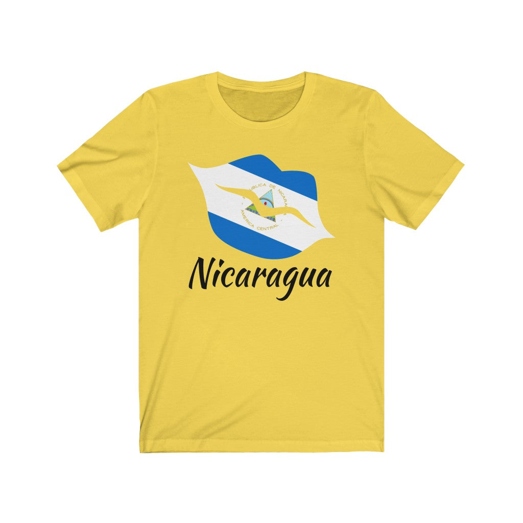 Nicaragua Lips Flag Premium Tee 1 - Unisex