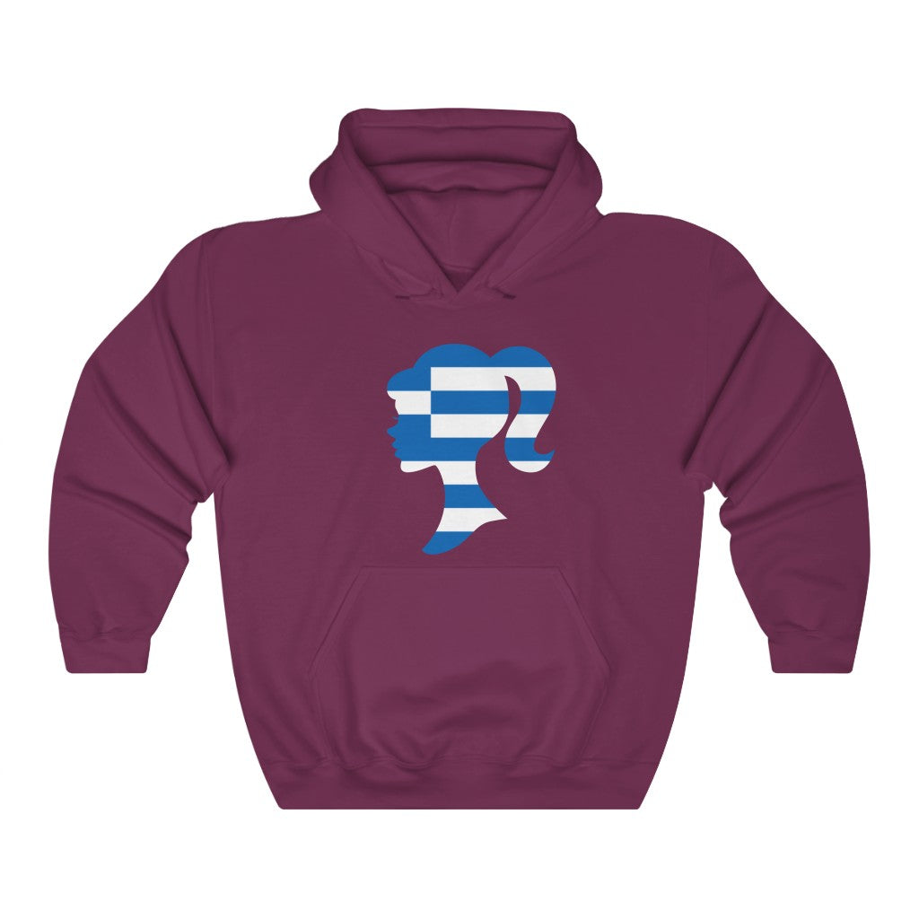 Greece Girl Flag Hoodie Sweatshirt - Unisex