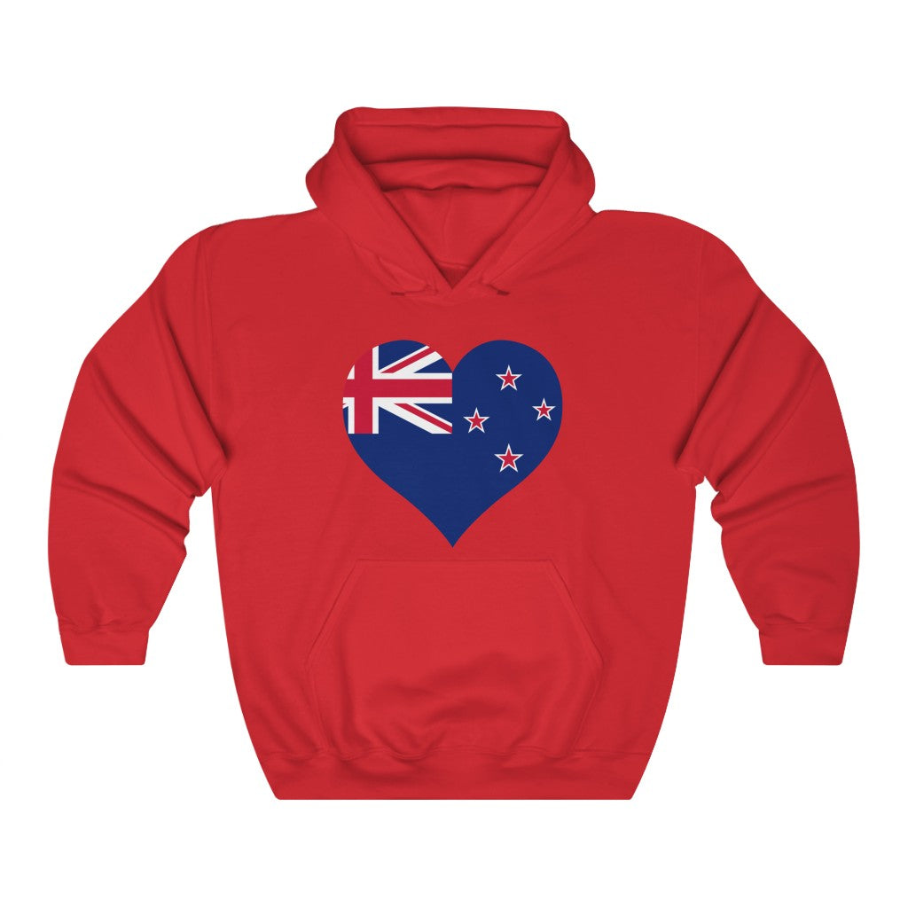 New Zealand Heart Flag Hoodie Sweatshirt - Unisex
