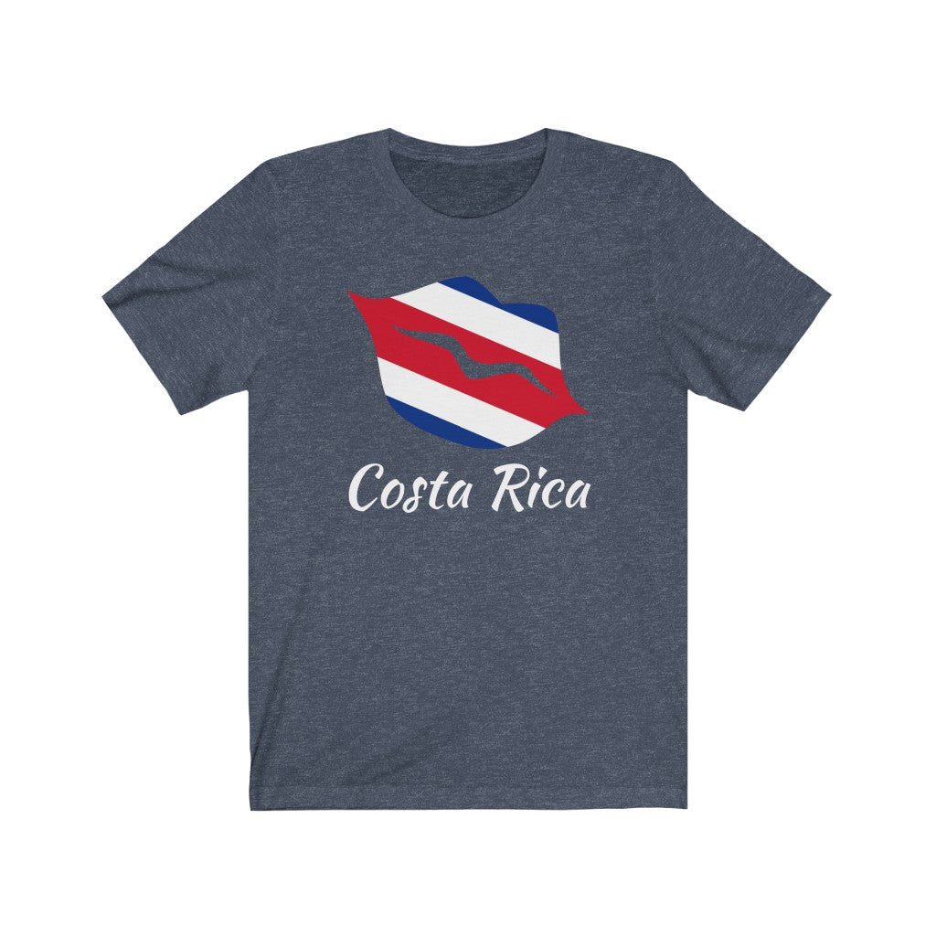 Costa Rica Lips Flag Premium Tee 2 - Unisex