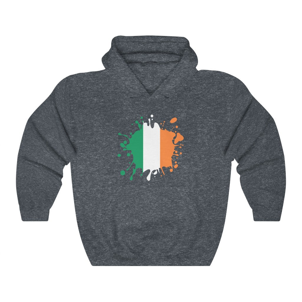 Ireland Splat Flag Hoodie Sweatshirt - Unisex
