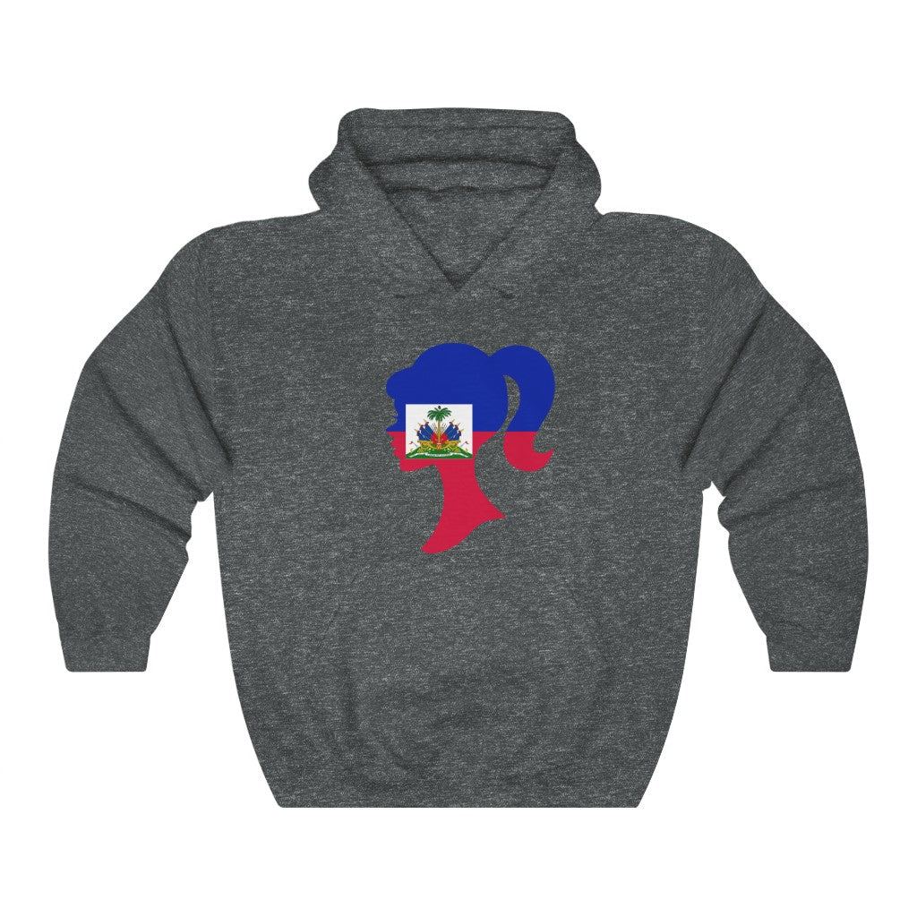 Haiti Girl Flag Hoodie Sweatshirt - Unisex