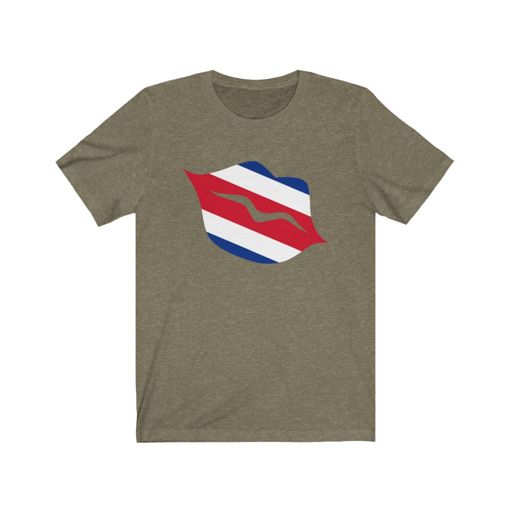Costa Rica Lips Flag Premium Tee - Unisex