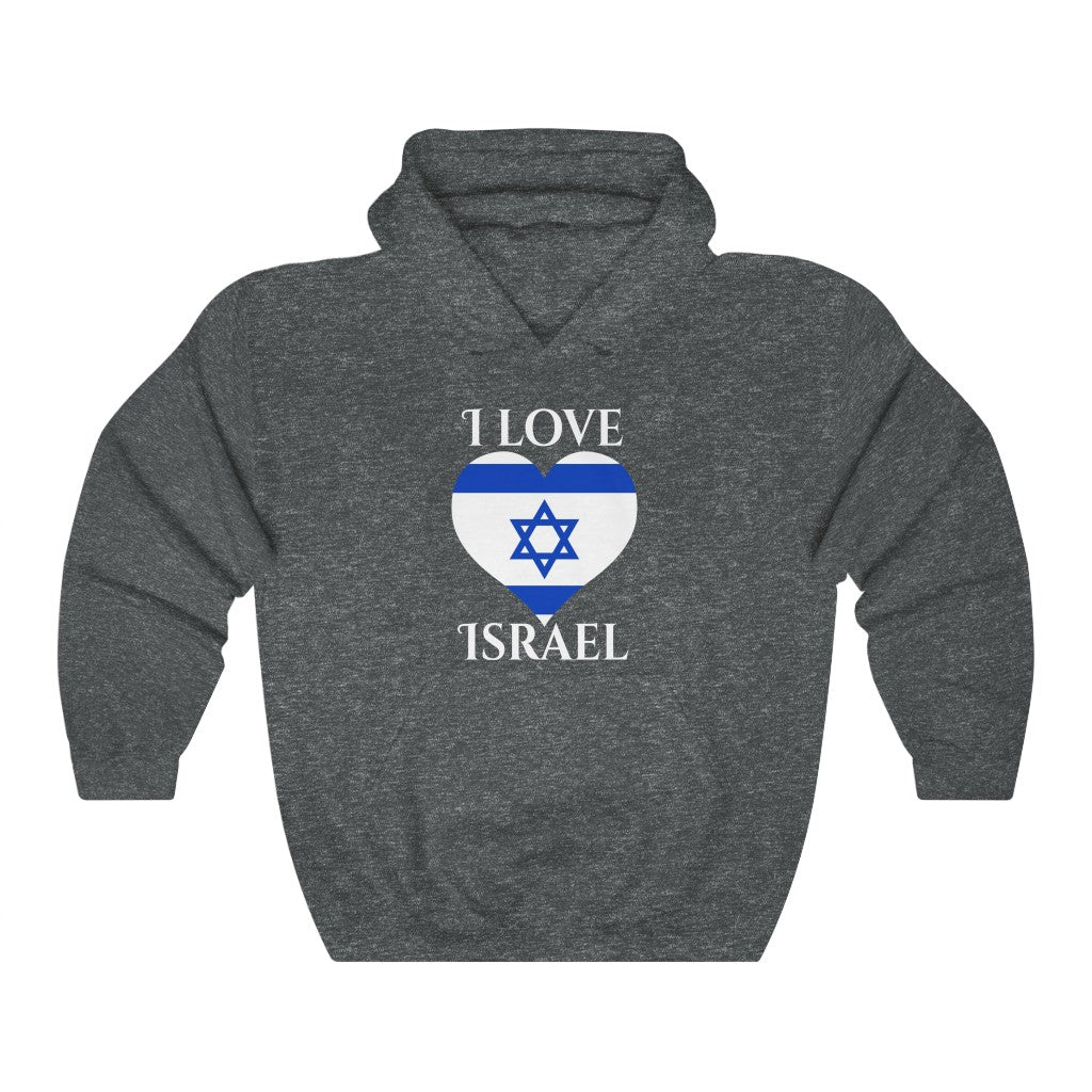 Israel Heart Flag Hoodie Sweatshirt 2 - Unisex